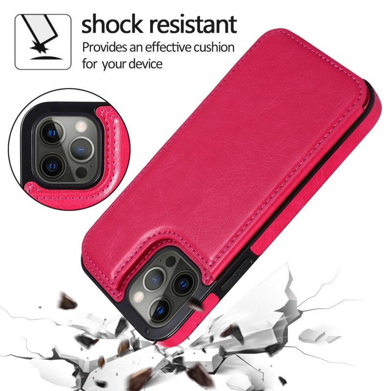 Genuine Leather Phone Case with Shockproof, Stand, Anti-scratch, Card Slots and Drop Protection